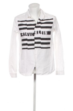 Ανδρικό πουκάμισο Calvin Klein Jeans, Μέγεθος S, Χρώμα Λευκό, Τιμή 22,27 €