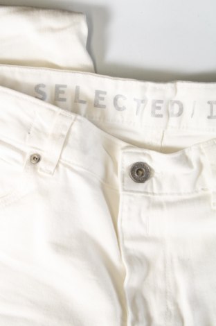 Męskie jeansy Selected, Rozmiar L, Kolor Biały, Cena 120,16 zł