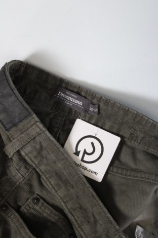 Pantaloni raiați de bărbați Dressmann, Mărime M, Culoare Verde, Preț 95,39 Lei