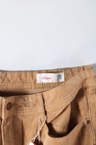 Ανδρικό κοτλέ παντελόνι S.Oliver, Μέγεθος L, Χρώμα Καφέ, Τιμή 44,85 €