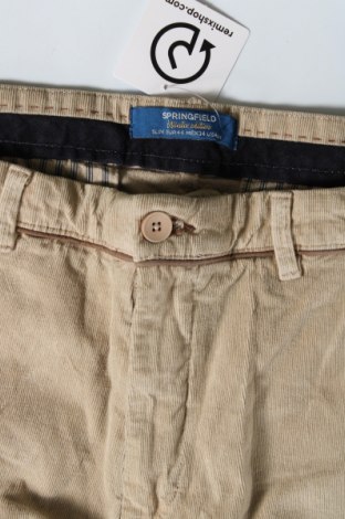 Pantaloni raiați de bărbați Springfield, Mărime L, Culoare Bej, Preț 269,74 Lei