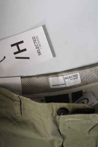 Мъжки къс панталон Selected Homme, Размер S, Цвят Зелен, Цена 54,00 лв.