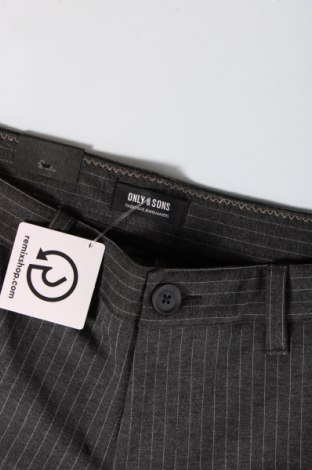 Ανδρικό παντελόνι Only & Sons, Μέγεθος M, Χρώμα Γκρί, Τιμή 4,74 €