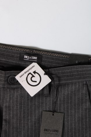 Ανδρικό παντελόνι Only & Sons, Μέγεθος L, Χρώμα Γκρί, Τιμή 4,98 €