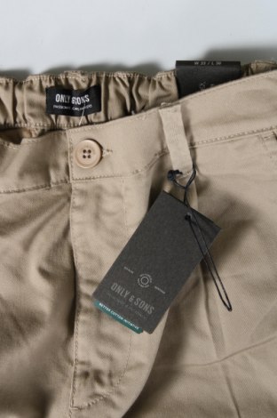 Ανδρικό παντελόνι Only & Sons, Μέγεθος M, Χρώμα  Μπέζ, Τιμή 7,82 €