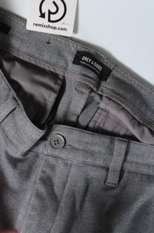 Ανδρικό παντελόνι Only & Sons, Μέγεθος M, Χρώμα Γκρί, Τιμή 7,35 €