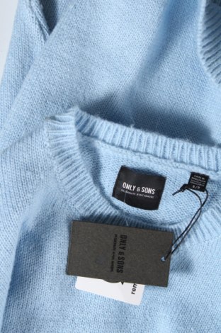 Ανδρικό πουλόβερ Only & Sons, Μέγεθος S, Χρώμα Μπλέ, Τιμή 5,93 €