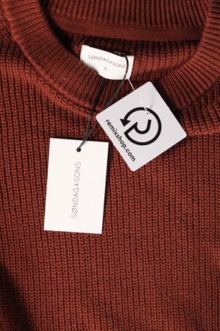 Мъжки пуловер Sondag & Sons, Размер XL, Цвят Кафяв, Цена 7,82 лв.