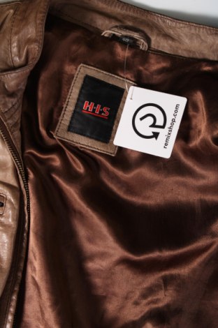 Pánska kožená bunda  H.I.S, Veľkosť M, Farba Hnedá, Cena  60,67 €