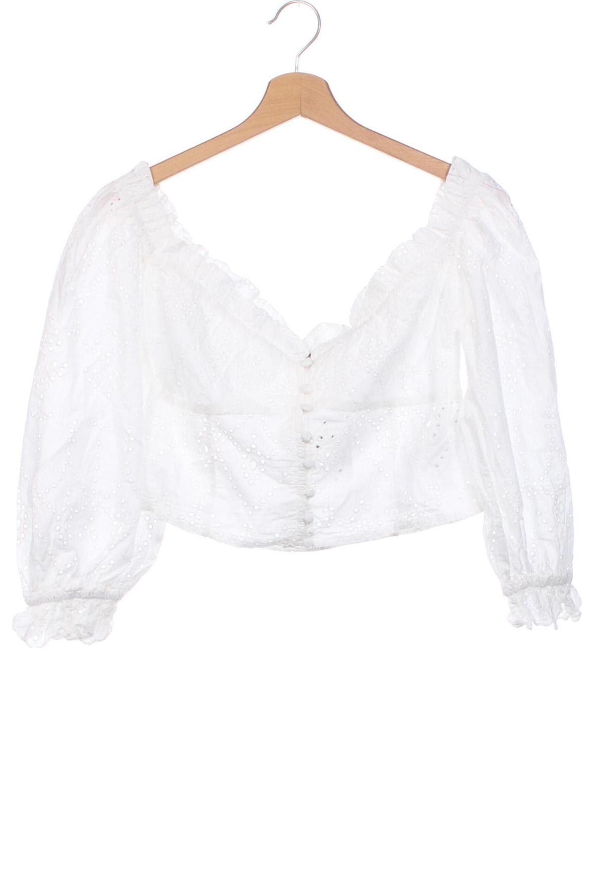 Дамска блуза Gina Tricot, Размер M, Цвят Бял, Цена 40,00 лв.
