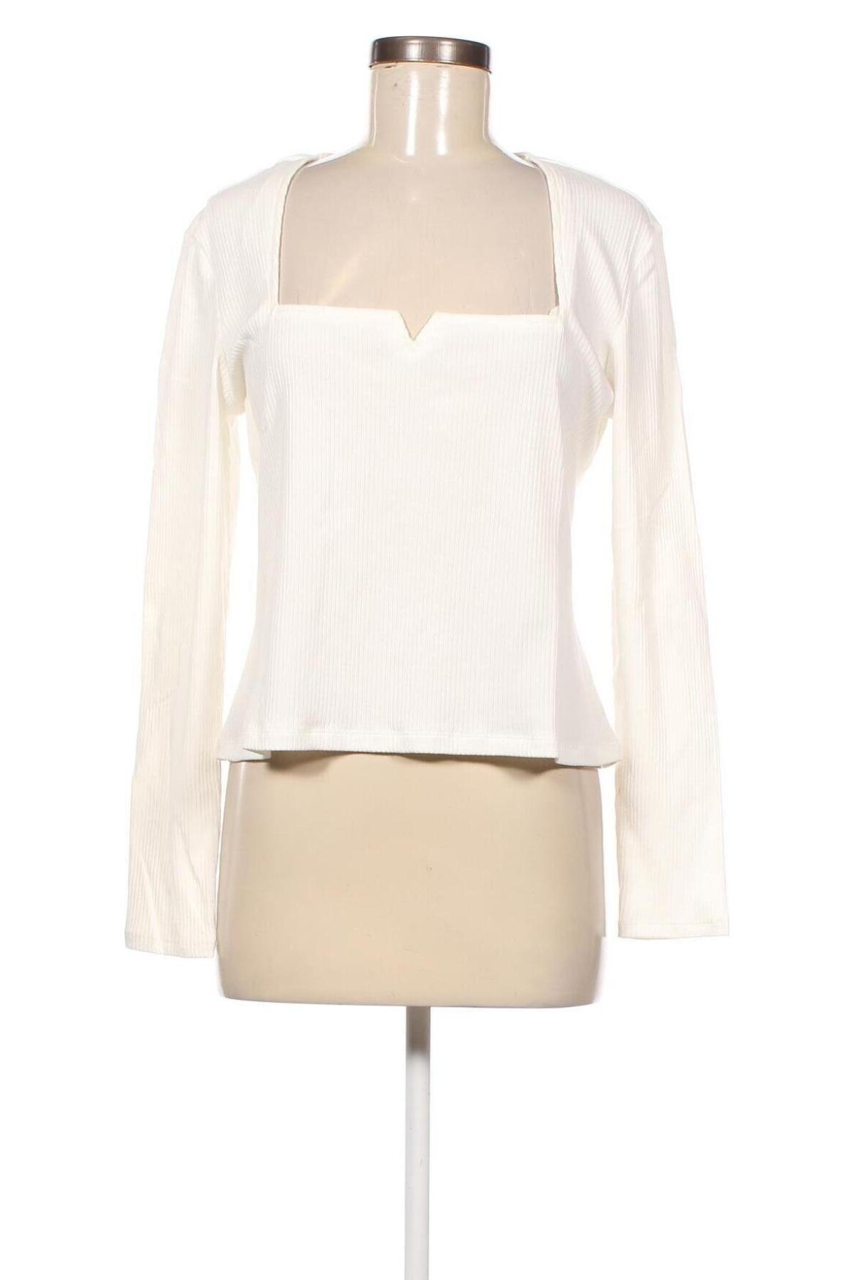 Γυναικεία μπλούζα Monki, Μέγεθος XL, Χρώμα Λευκό, Τιμή 4,42 €