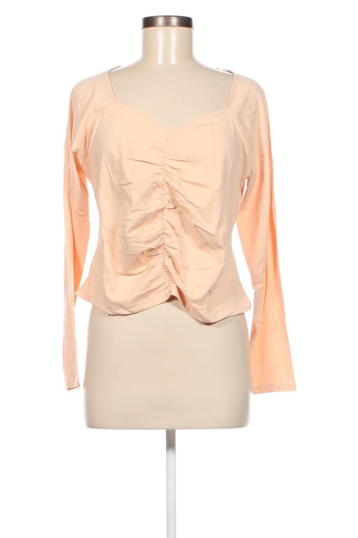 Γυναικεία μπλούζα Monki, Μέγεθος XL, Χρώμα  Μπέζ, Τιμή 2,81 €