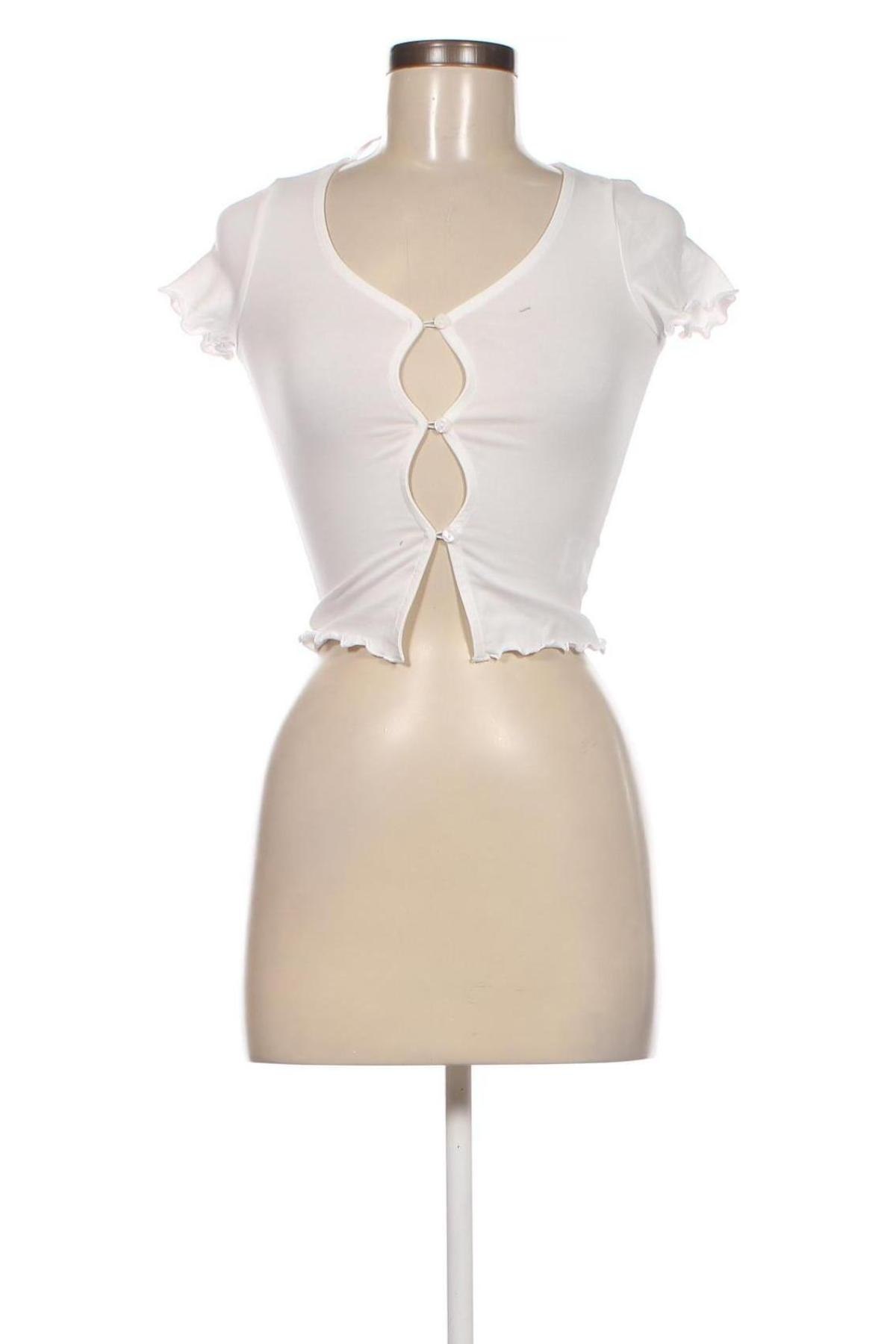 Γυναικείο πουκάμισο Monki, Μέγεθος XXS, Χρώμα Λευκό, Τιμή 12,63 €