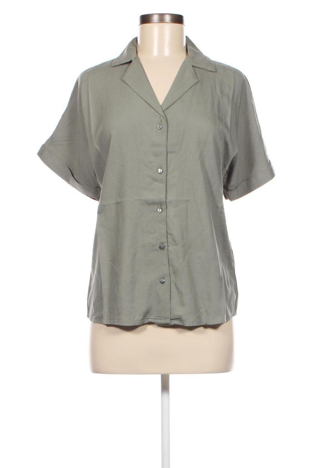 Γυναικείο πουκάμισο Pieces, Μέγεθος S, Χρώμα Πράσινο, Τιμή 4,54 €