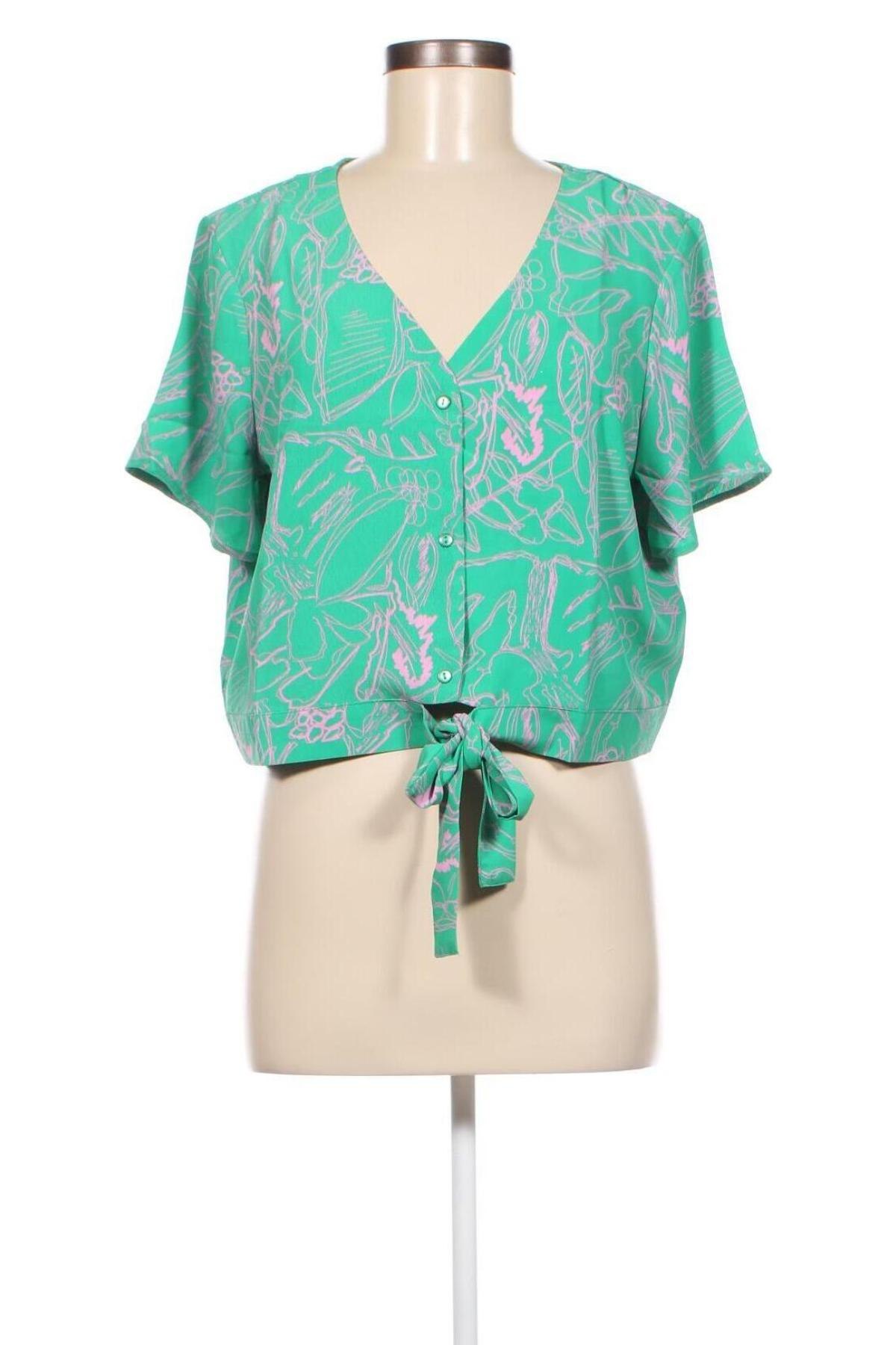 Γυναικείο πουκάμισο Vero Moda, Μέγεθος L, Χρώμα Πράσινο, Τιμή 8,66 €