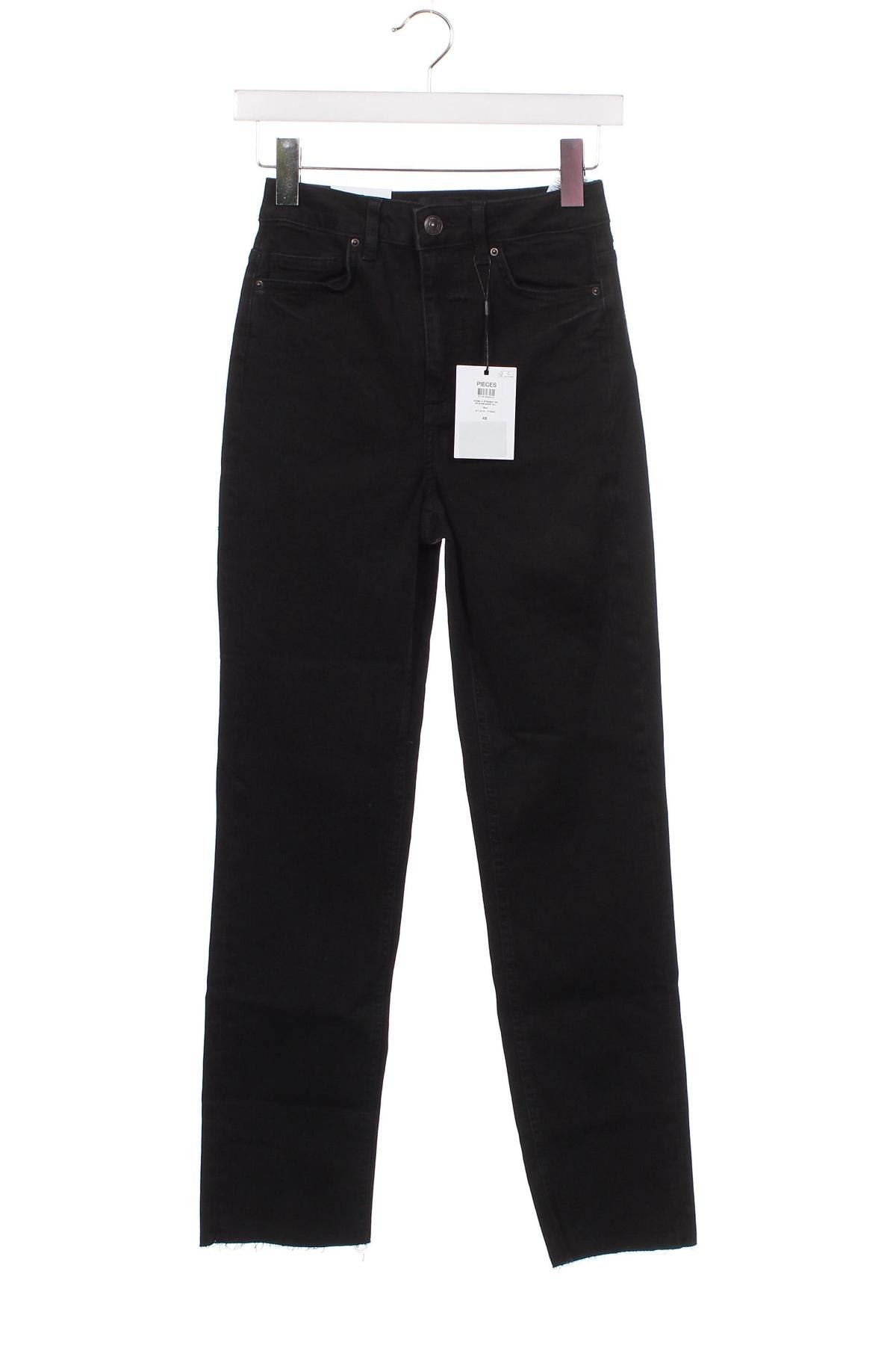 Damen Jeans Pieces, Größe XS, Farbe Schwarz, Preis 6,66 €