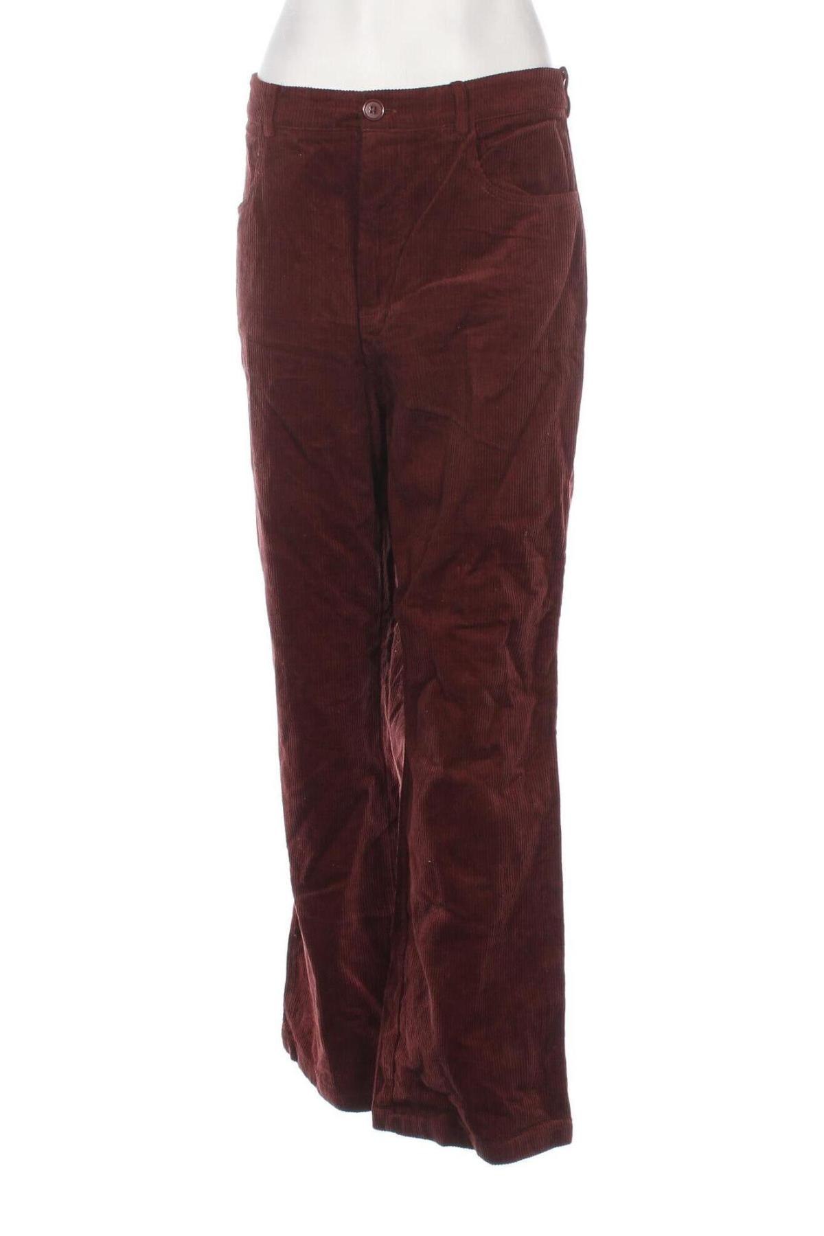 Pantaloni de velvet de femei About You, Mărime L, Culoare Maro, Preț 17,76 Lei