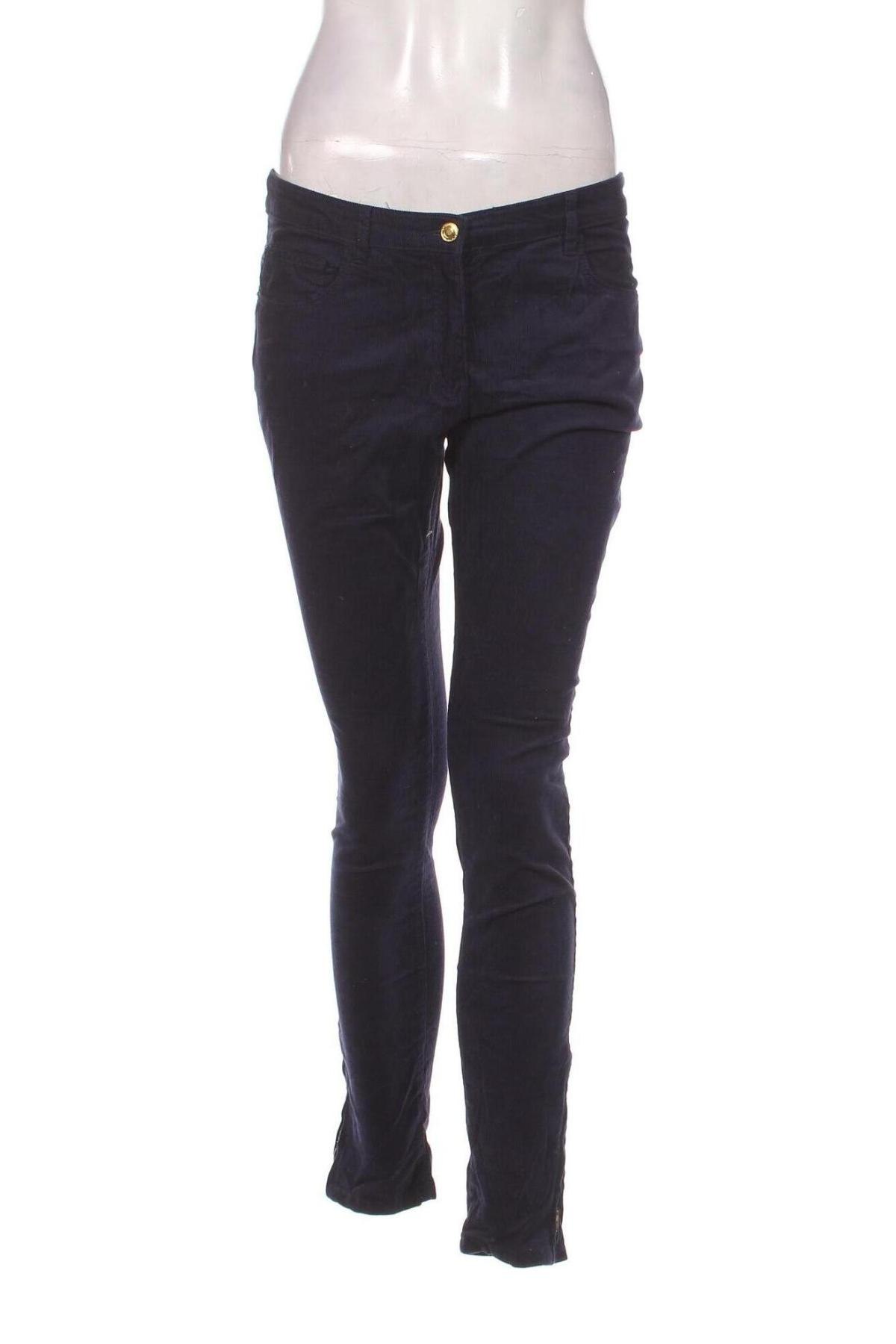 Pantaloni de velvet de femei H&M, Mărime M, Culoare Albastru, Preț 18,12 Lei