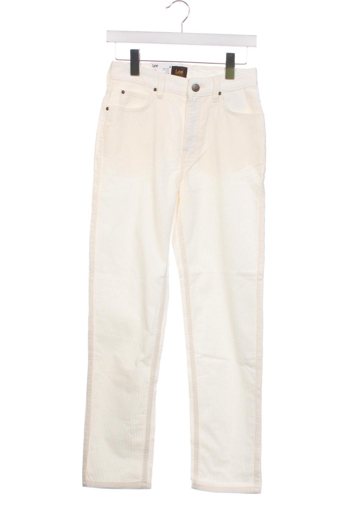 Pantaloni de velvet de femei Lee, Mărime XS, Culoare Alb, Preț 67,24 Lei