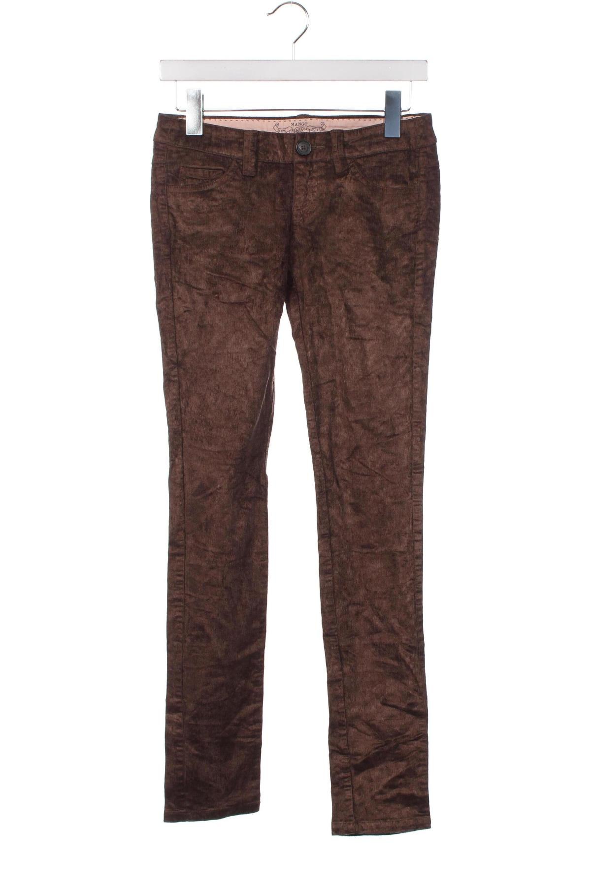 Дамски джинси Mango, Размер XS, Цвят Кафяв, Цена 5,04 лв.