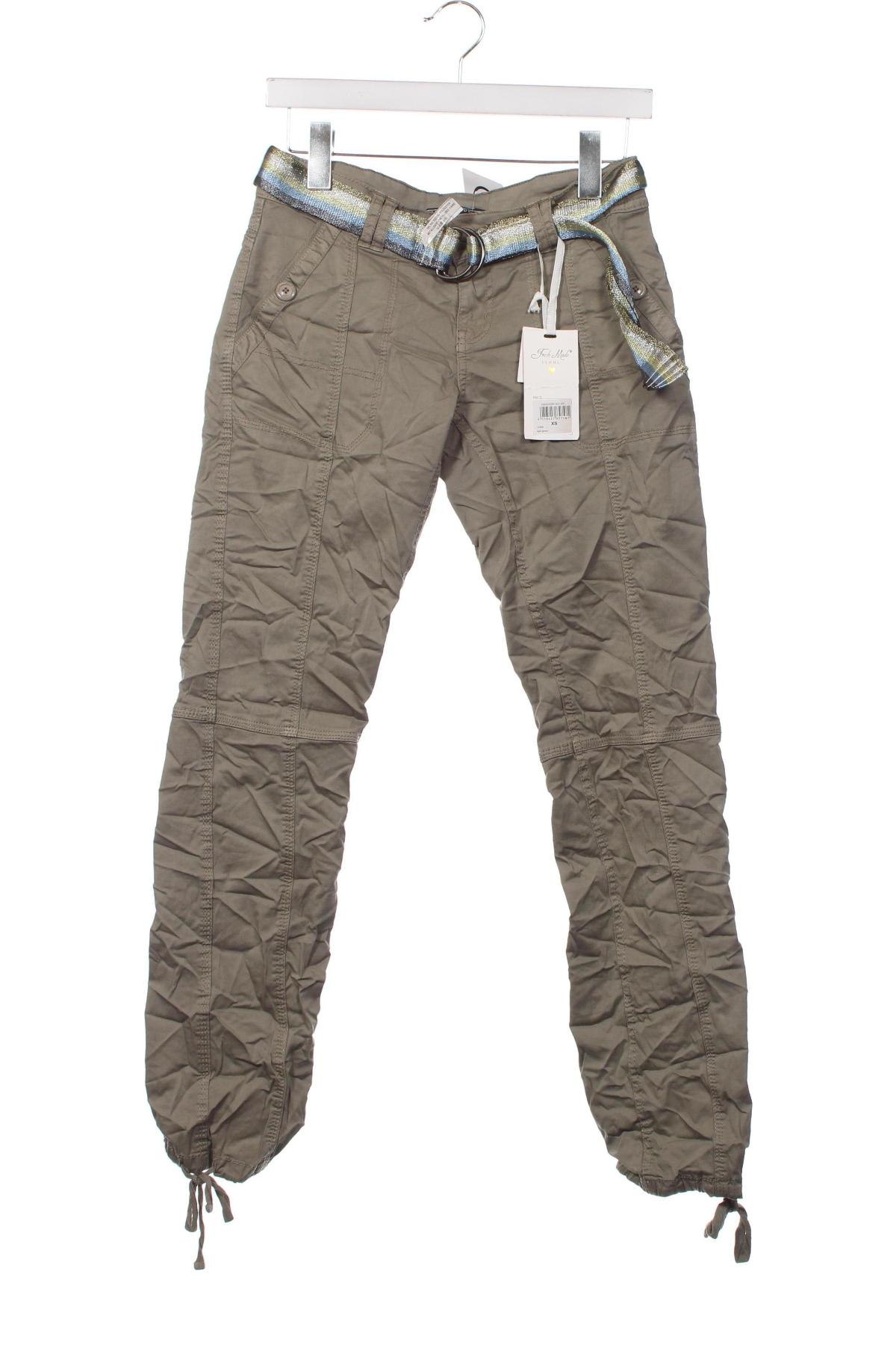 Дамски панталон Fresh Made, Размер XS, Цвят Зелен, Цена 10,44 лв.