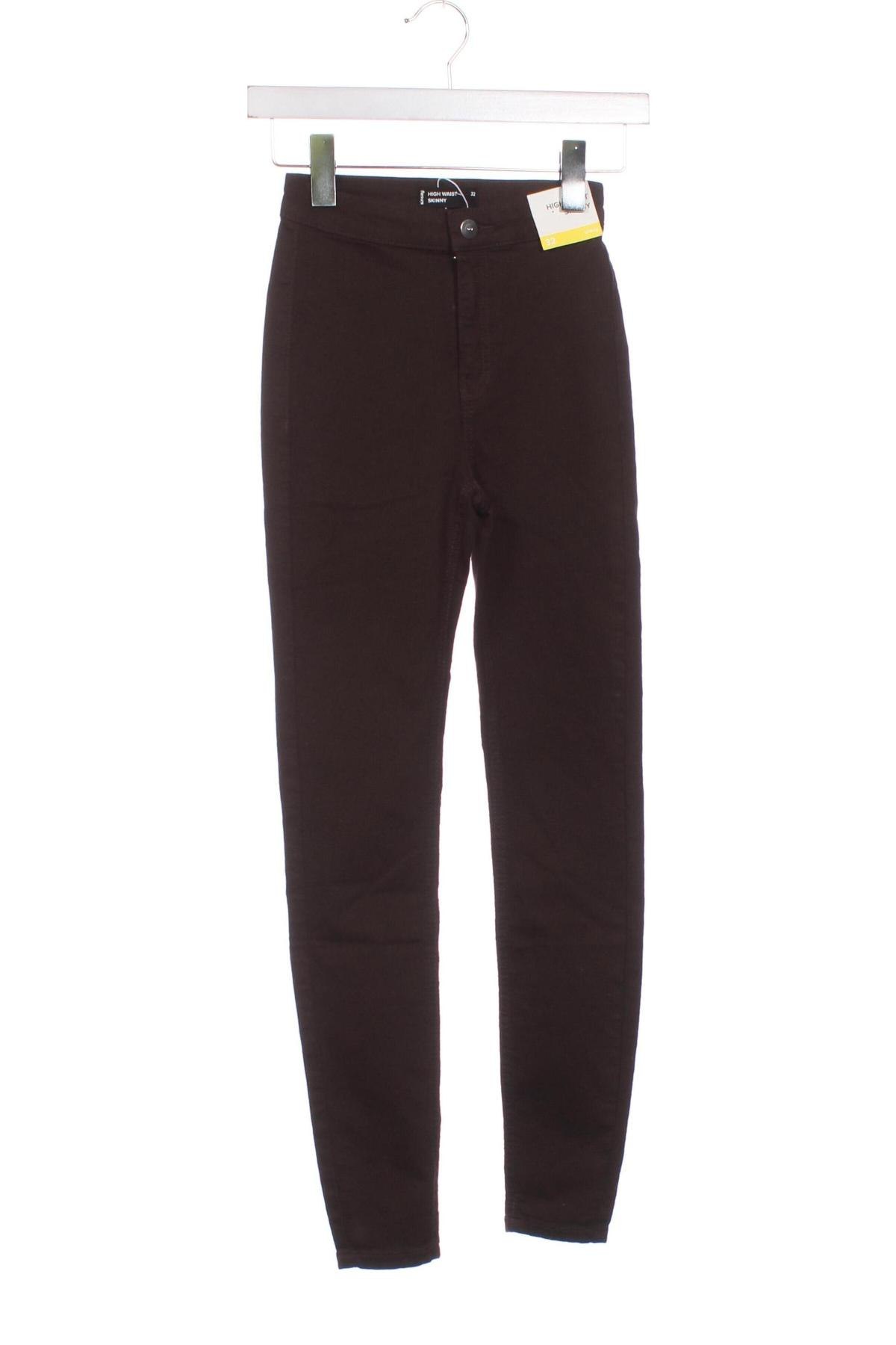 Дамски панталон Sinsay, Размер XXS, Цвят Кафяв, Цена 15,64 лв.