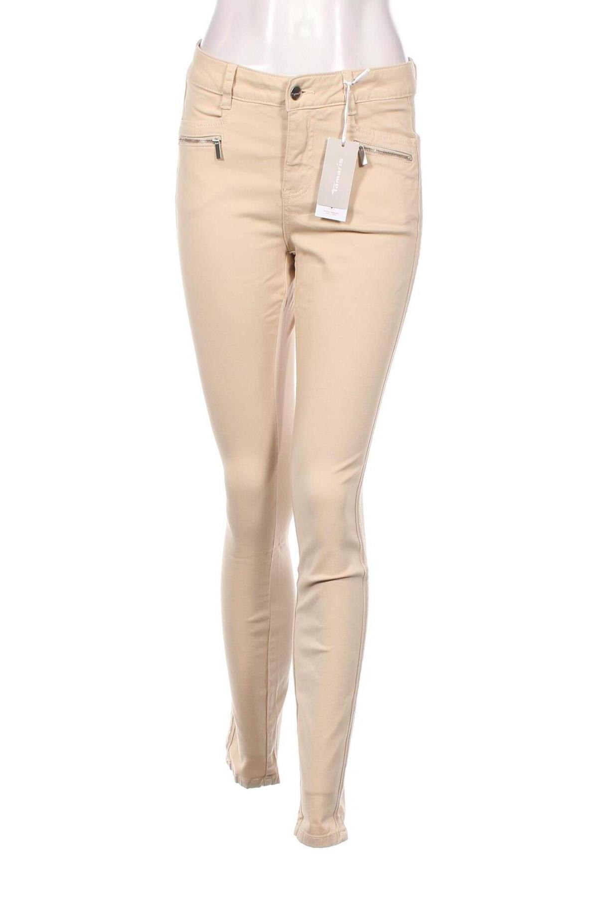 Дамски панталон Tamaris, Размер S, Цвят Екрю, Цена 15,66 лв.