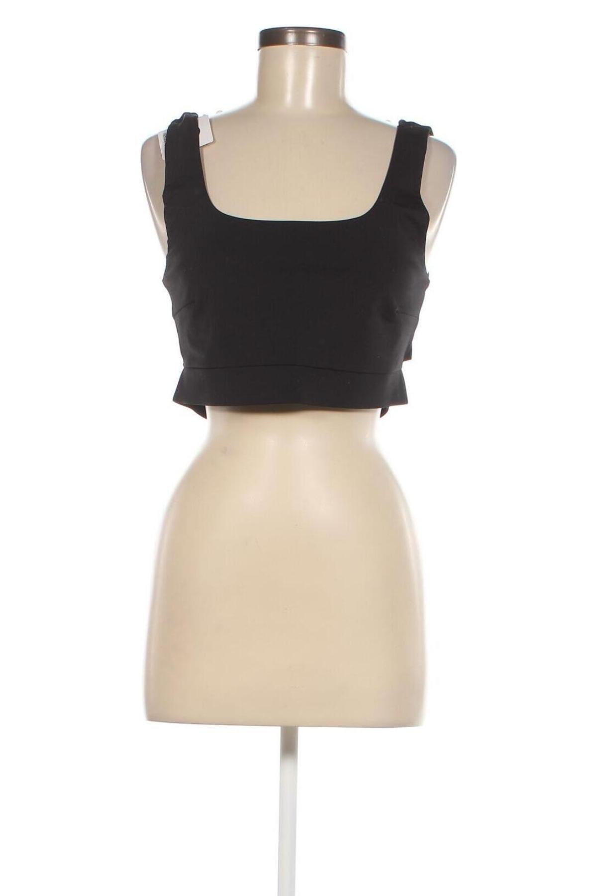 Γυναικείο αμάνικο μπλουζάκι Gina Tricot, Μέγεθος L, Χρώμα Μαύρο, Τιμή 6,26 €