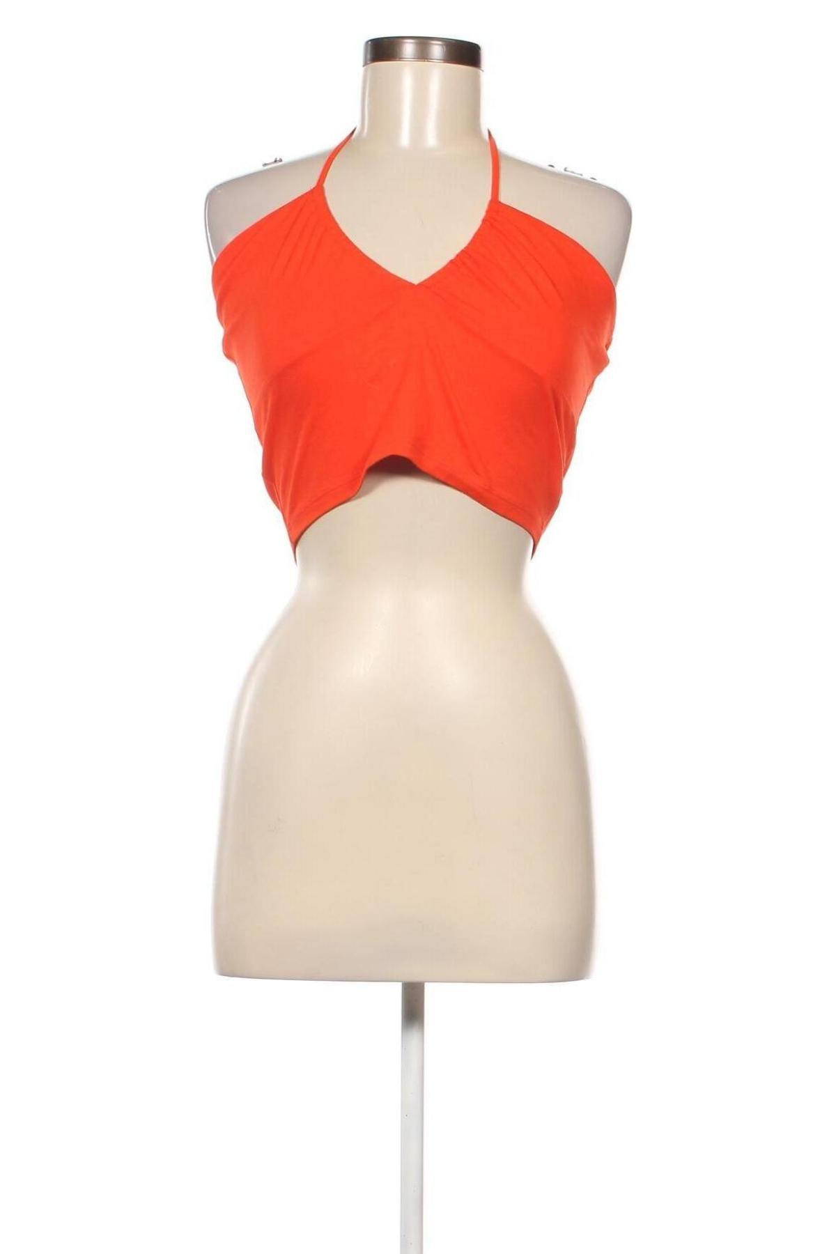 Γυναικείο αμάνικο μπλουζάκι Monki, Μέγεθος M, Χρώμα Πορτοκαλί, Τιμή 4,60 €