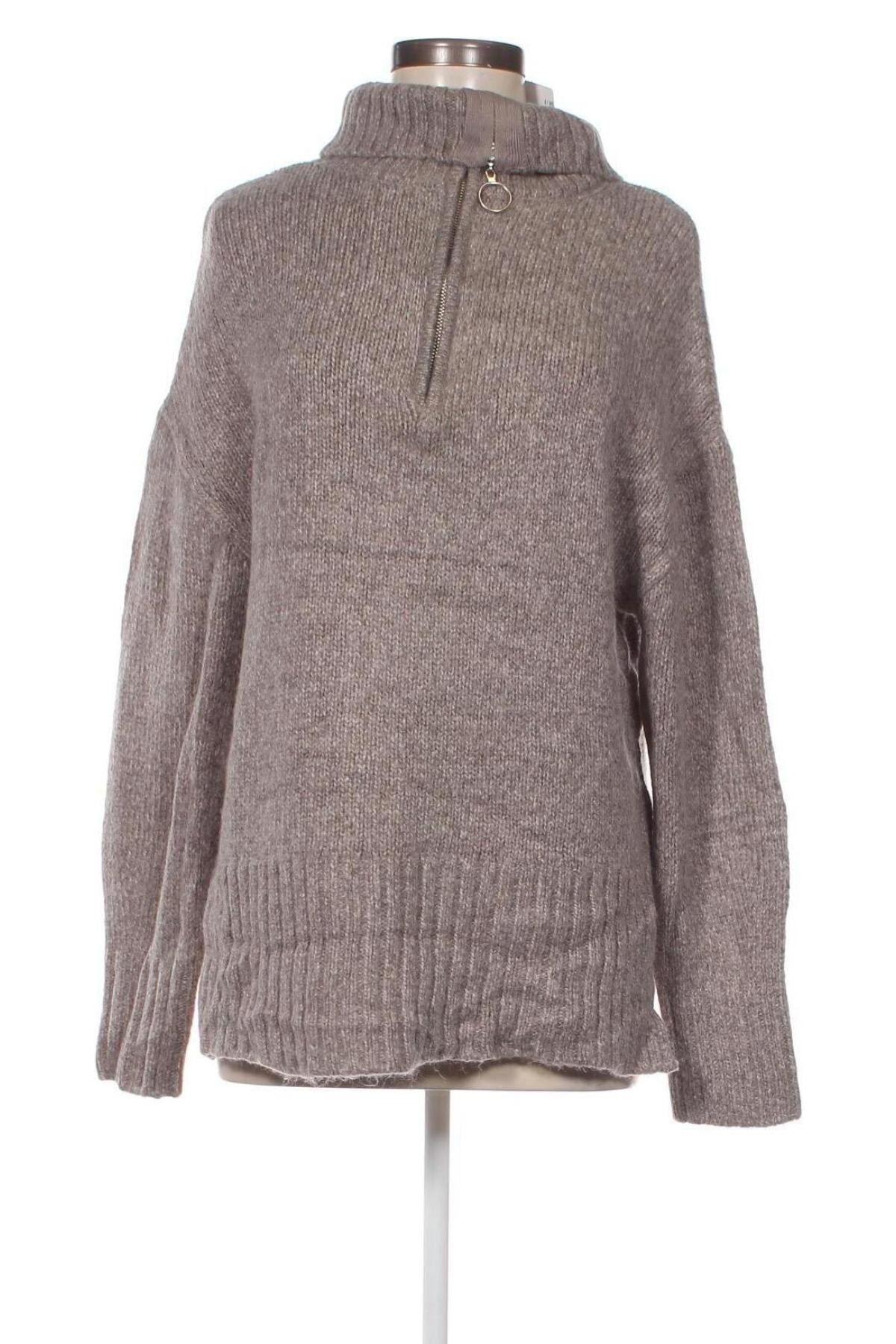 Дамски пуловер Amisu, Размер M, Цвят Сив, Цена 7,54 лв.