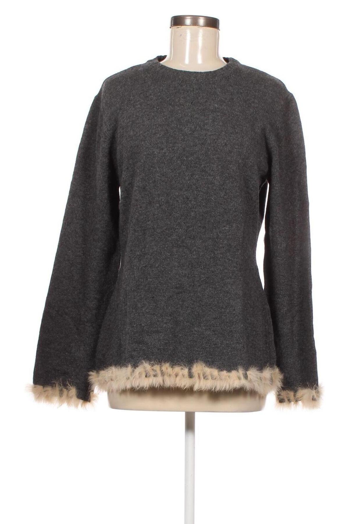 Дамски пуловер Duo, Размер L, Цвят Сив, Цена 8,00 лв.