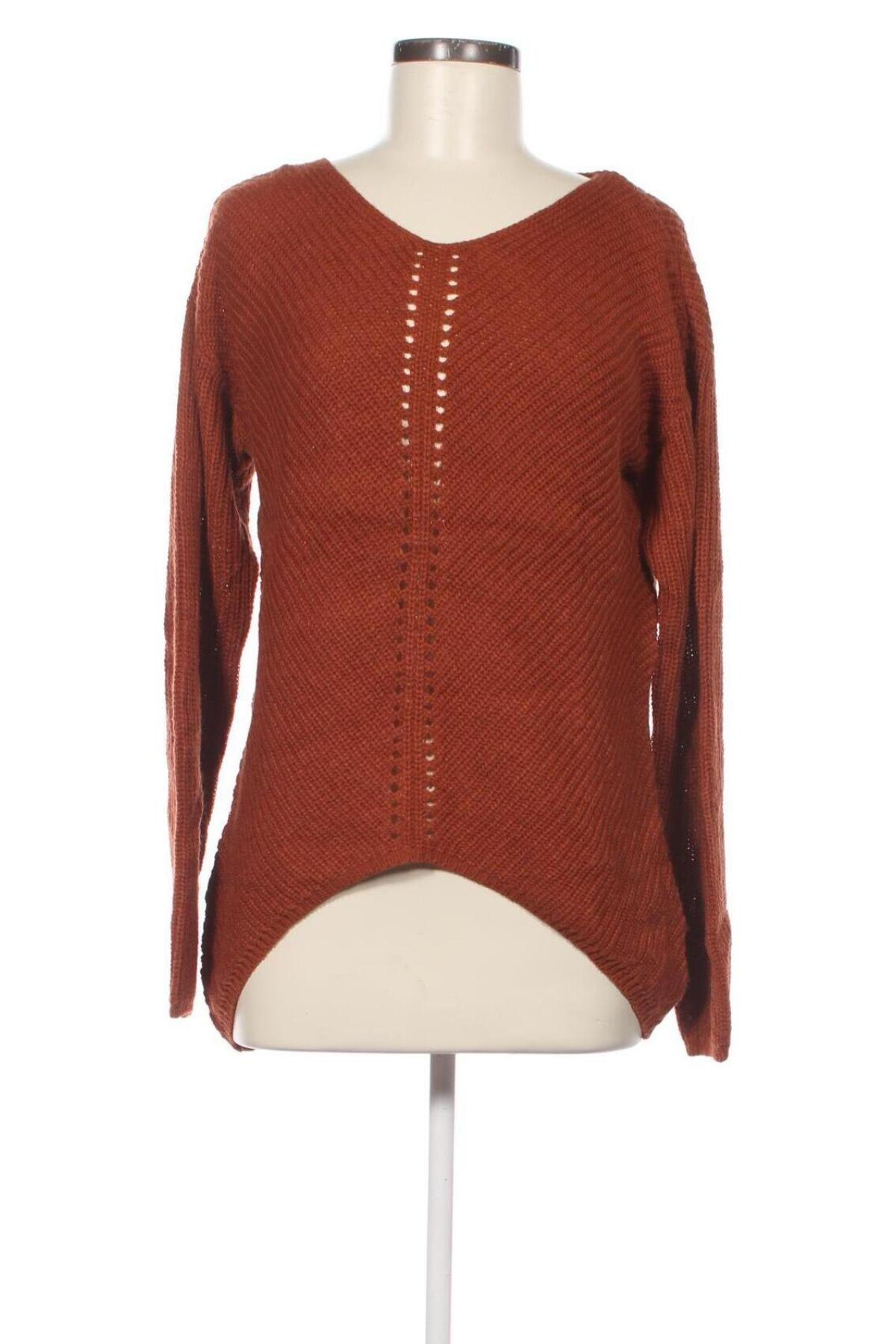 Дамски пуловер Jean Pascale, Размер S, Цвят Кафяв, Цена 5,22 лв.