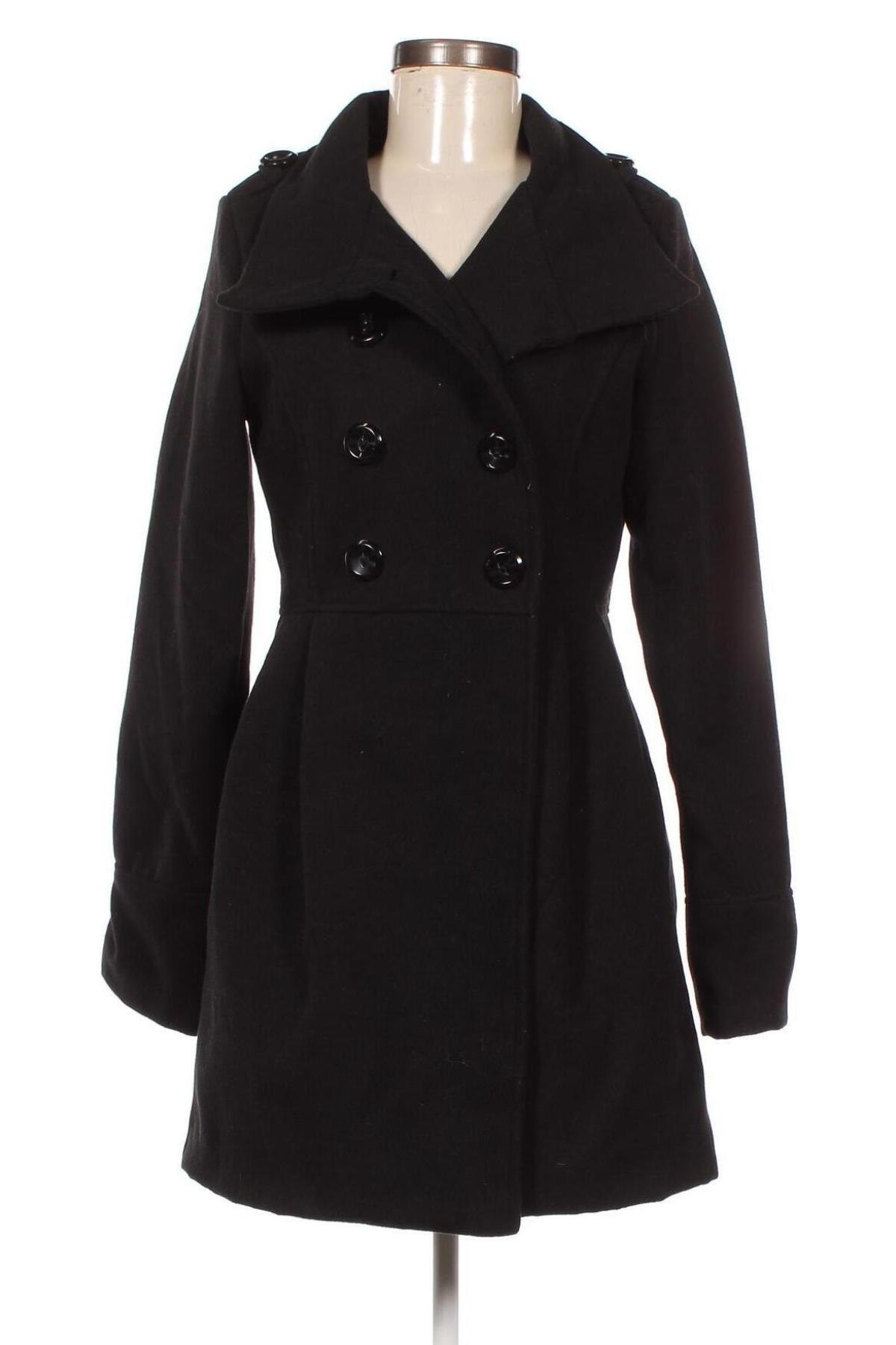 Дамско палто, Размер L, Цвят Черен, Цена 25,68 лв.