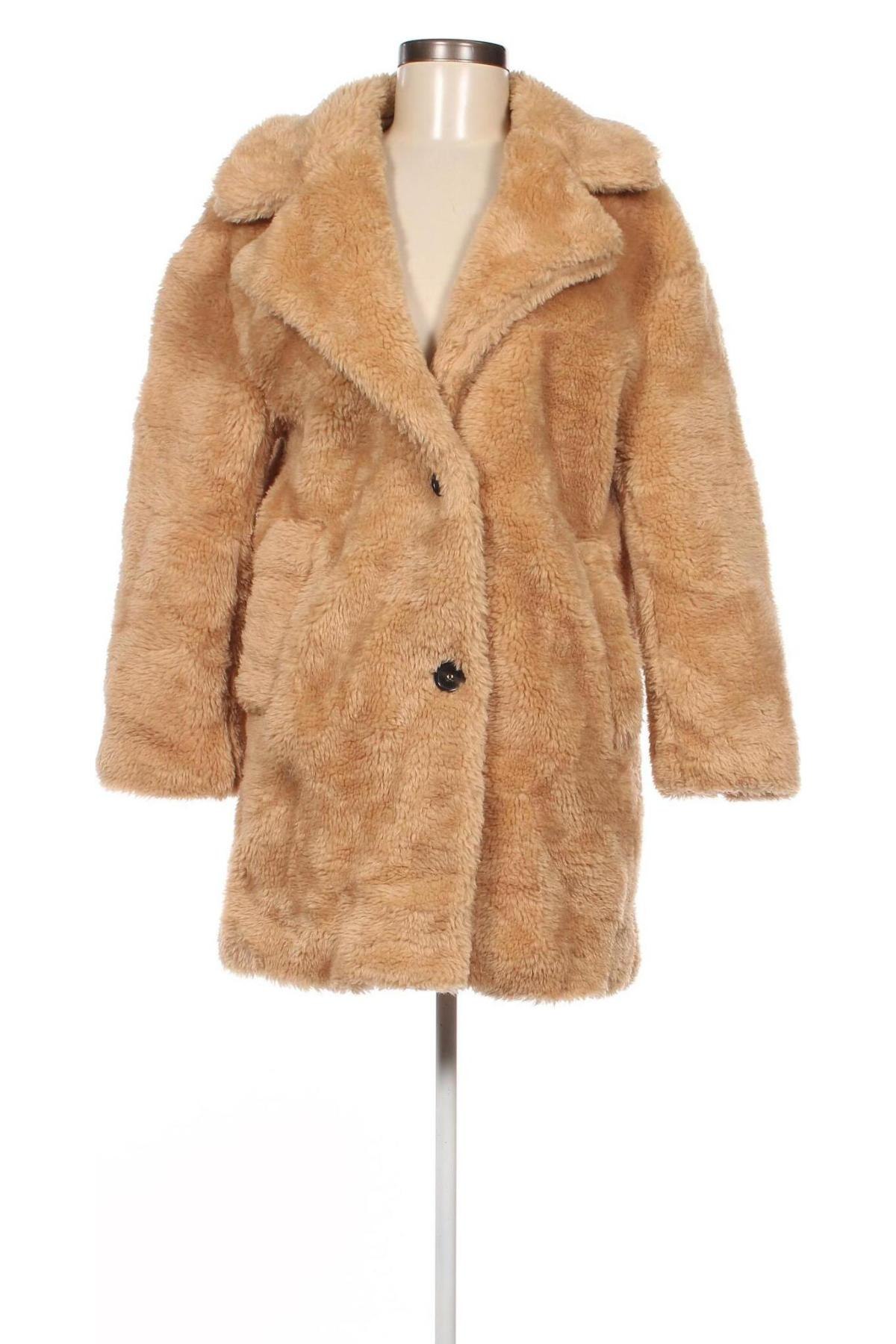 Γυναικείο παλτό Bershka, Μέγεθος S, Χρώμα  Μπέζ, Τιμή 19,86 €