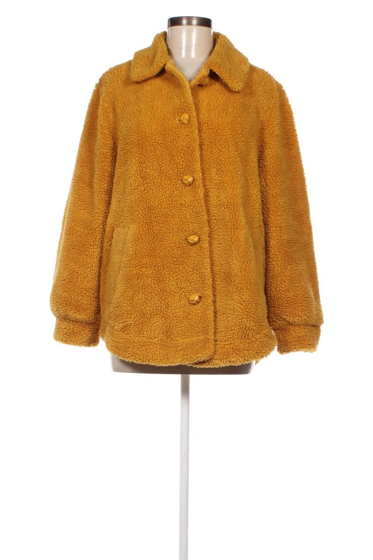 Γυναικείο παλτό H&M L.O.G.G., Μέγεθος L, Χρώμα Κίτρινο, Τιμή 23,17 €