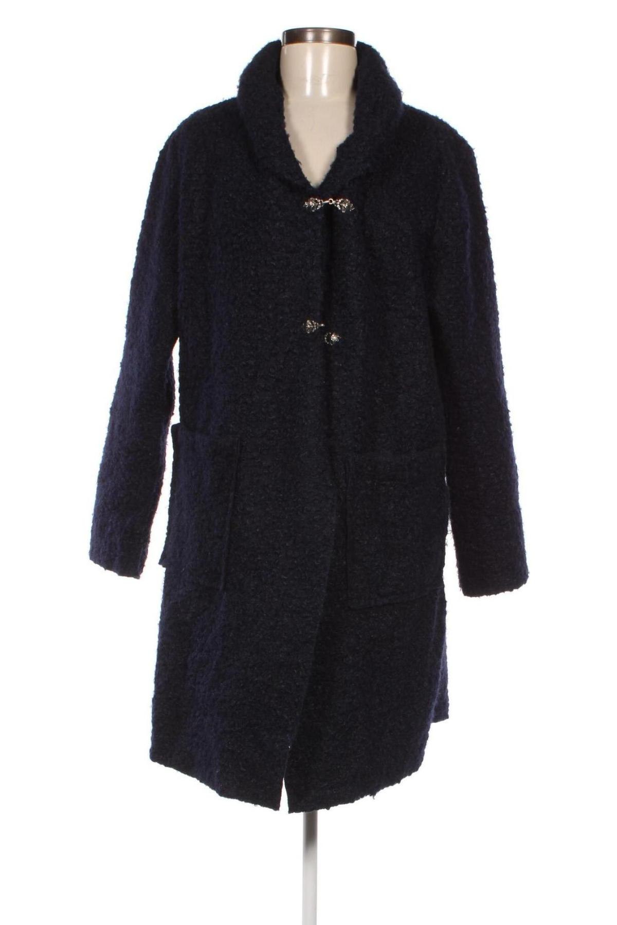 Γυναικείο παλτό Made In Italy, Μέγεθος M, Χρώμα Μπλέ, Τιμή 6,62 €