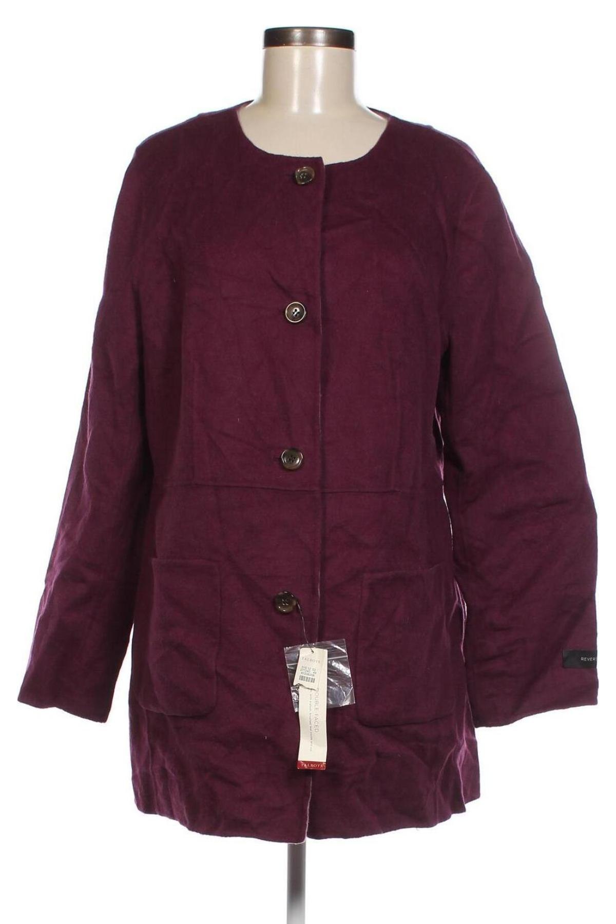 Дамско палто Talbots, Размер M, Цвят Лилав, Цена 11,33 лв.