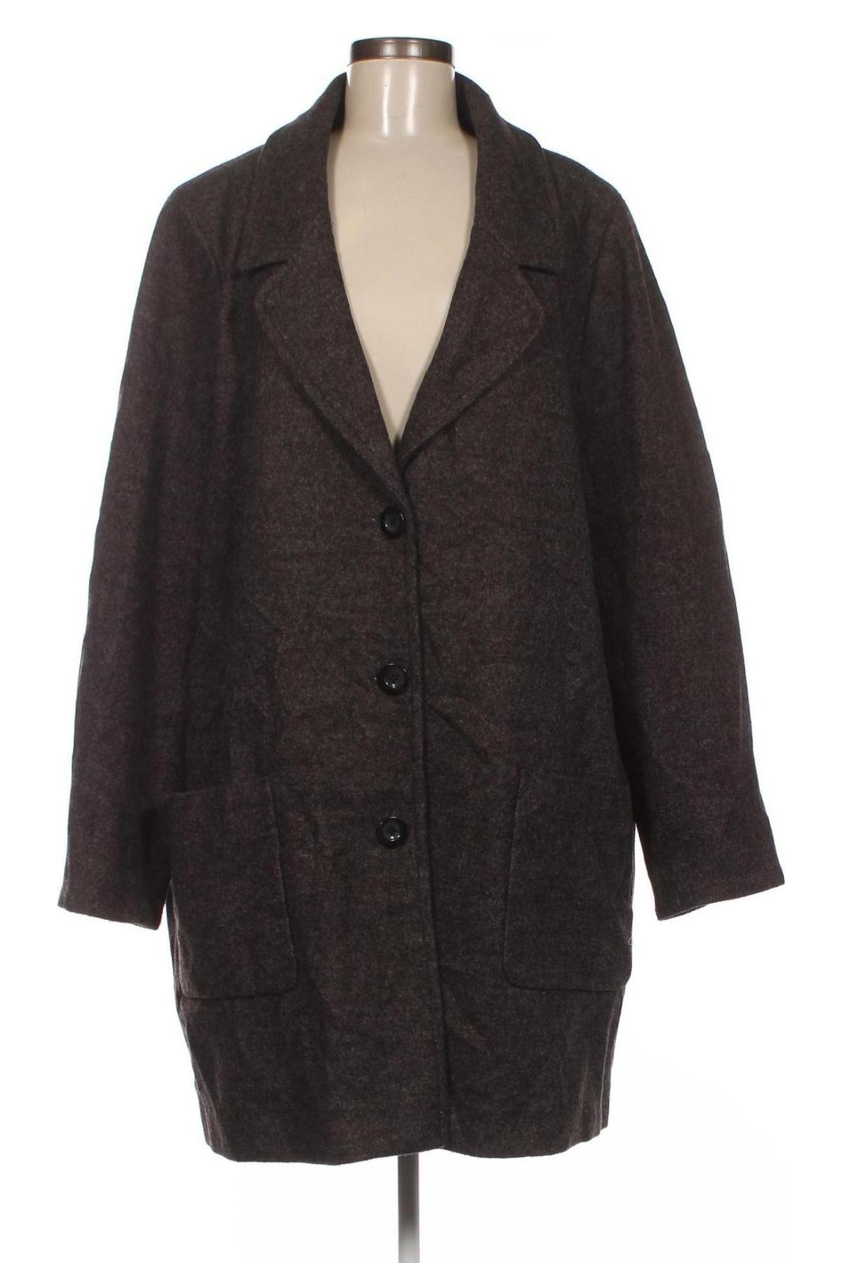 Дамско палто Ulla Popken, Размер L, Цвят Сив, Цена 25,55 лв.