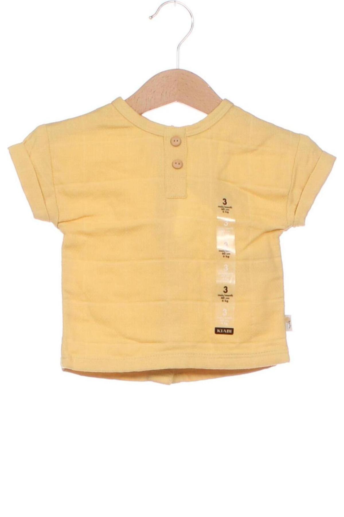 Detské tričko Kiabi, Veľkosť 2-3m/ 56-62 cm, Farba Žltá, Cena  4,69 €