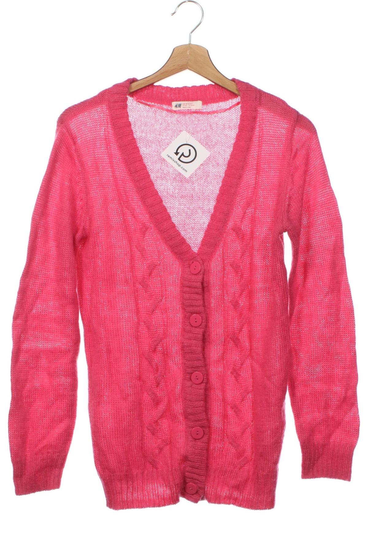 Pulover cu nasturi pentru copii H&M, Mărime 14-15y/ 168-170 cm, Culoare Roz, Preț 12,63 Lei