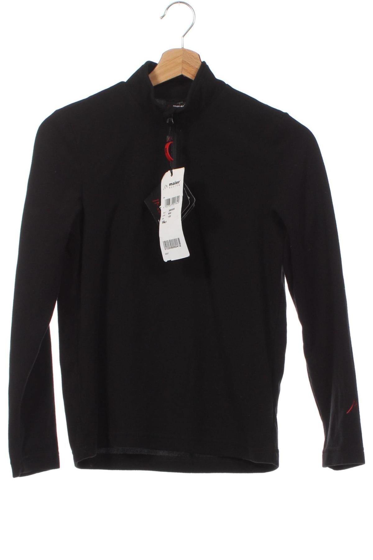 Kinder Fleece Shirt Maier Sports, Größe 11-12y/ 152-158 cm, Farbe Schwarz, Preis € 6,88