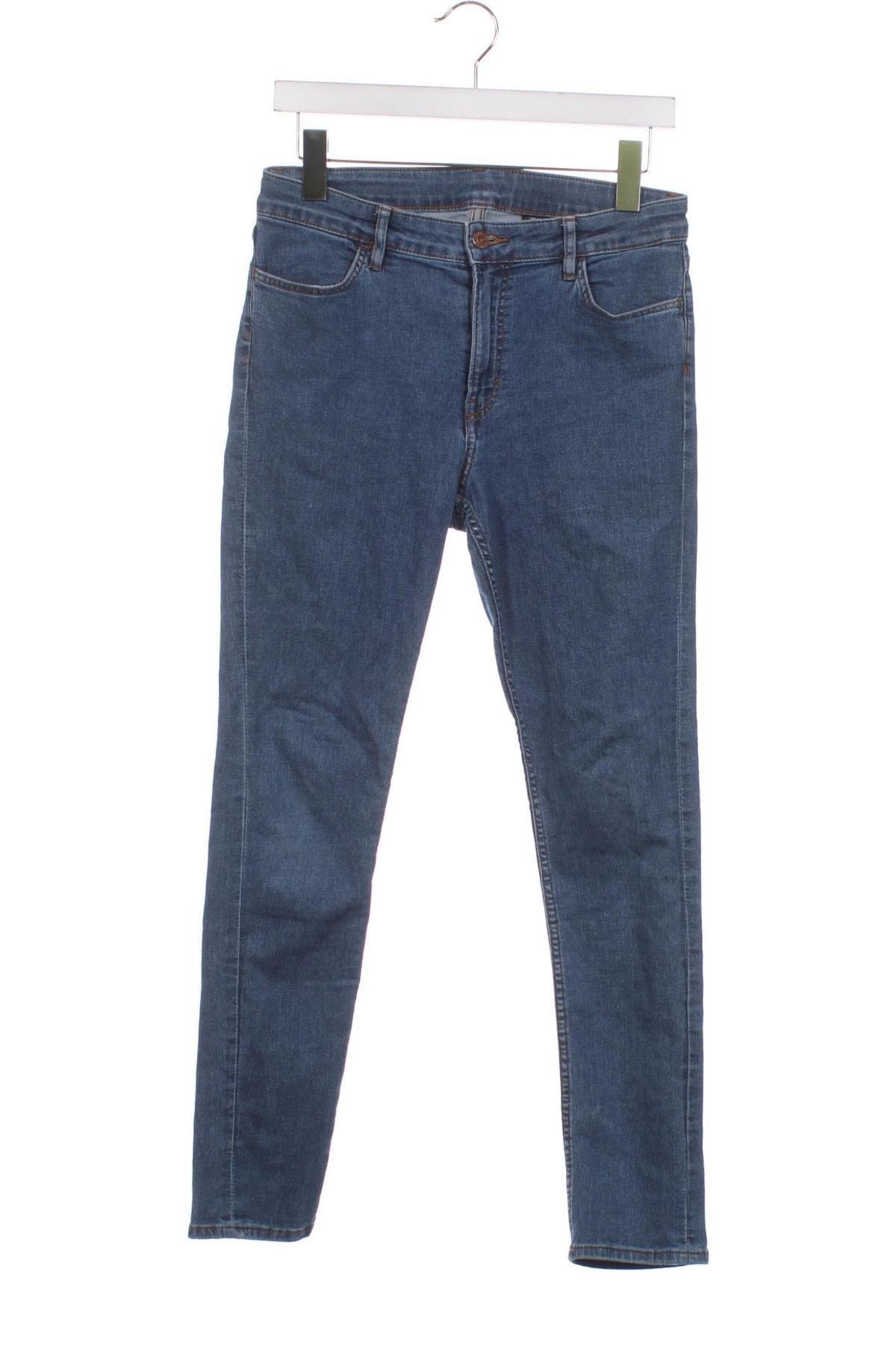 Dziecięce jeansy H&M, Rozmiar 13-14y/ 164-168 cm, Kolor Niebieski, Cena 13,22 zł