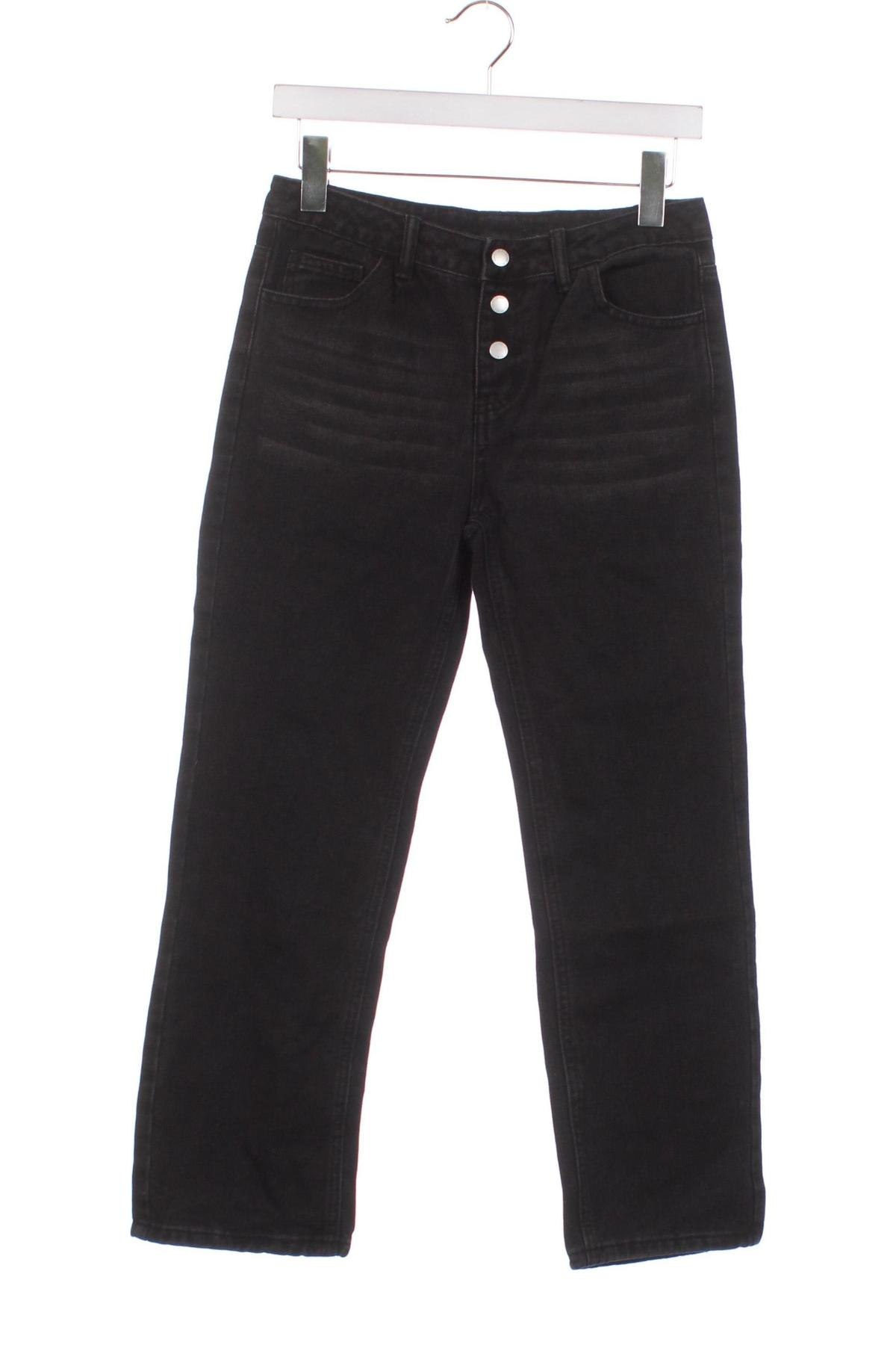 Dziecięce jeansy SHEIN, Rozmiar 10-11y/ 146-152 cm, Kolor Czarny, Cena 22,39 zł