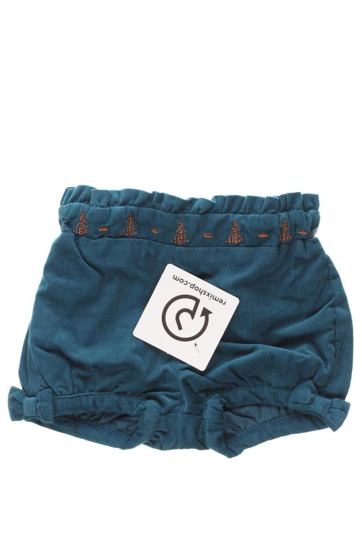 Детски къс панталон Du Pareil Au Meme, Размер 2-3m/ 56-62 см, Цвят Син, Цена 5,39 лв.