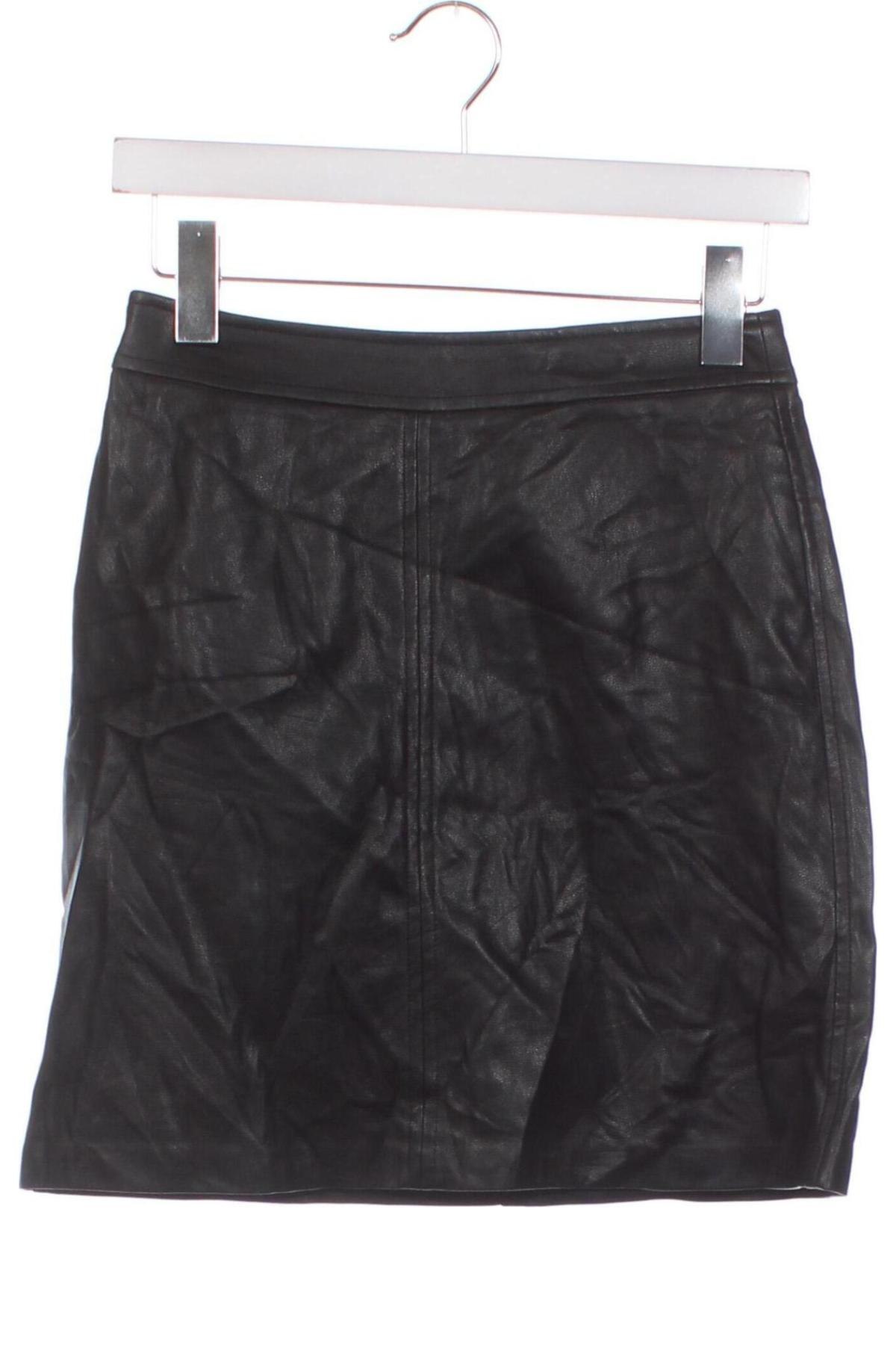 Δερμάτινη φούστα Amisu, Μέγεθος XS, Χρώμα Μαύρο, Τιμή 1,97 €