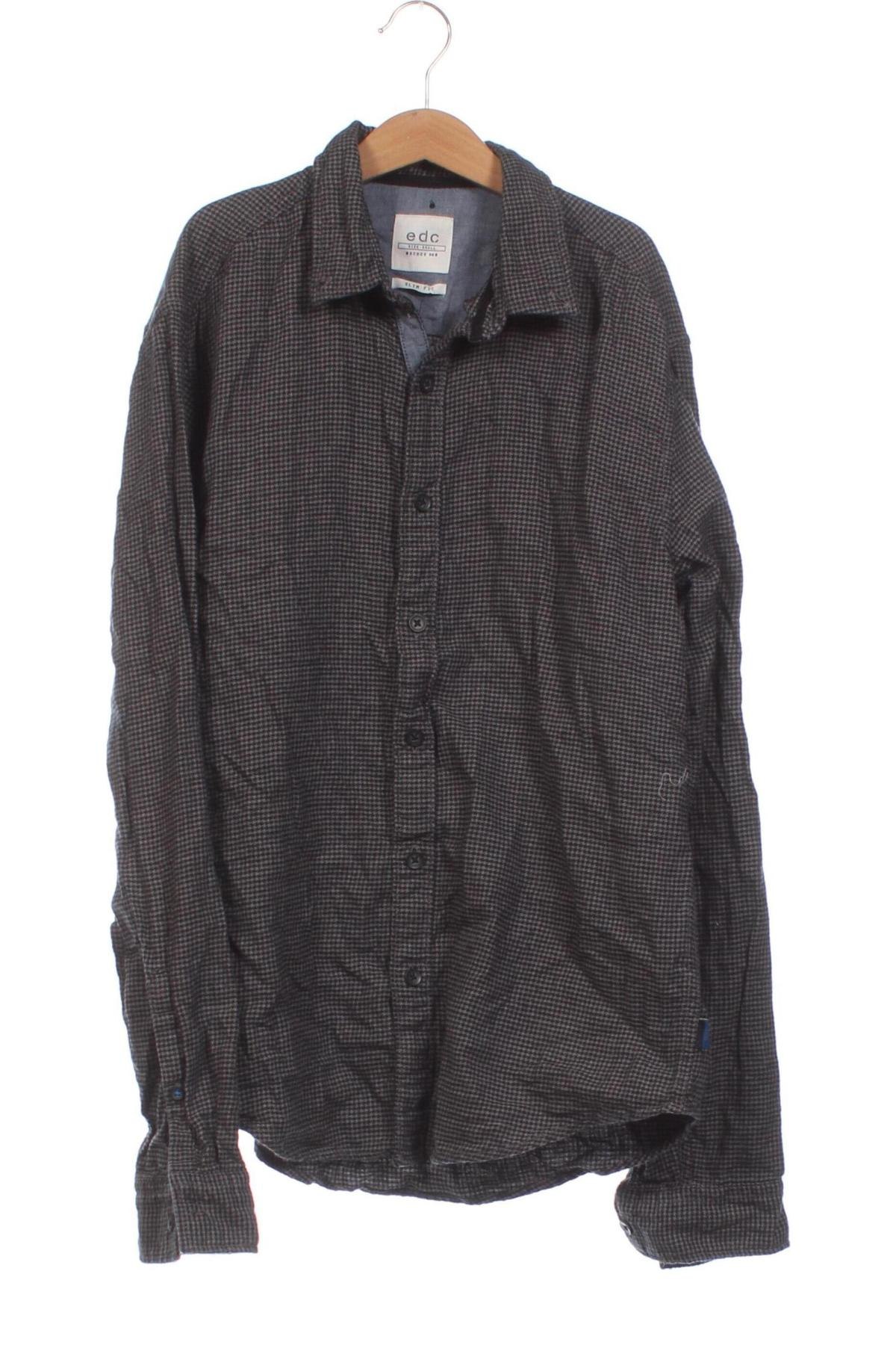 Ανδρικό πουκάμισο Edc By Esprit, Μέγεθος S, Χρώμα Γκρί, Τιμή 2,52 €