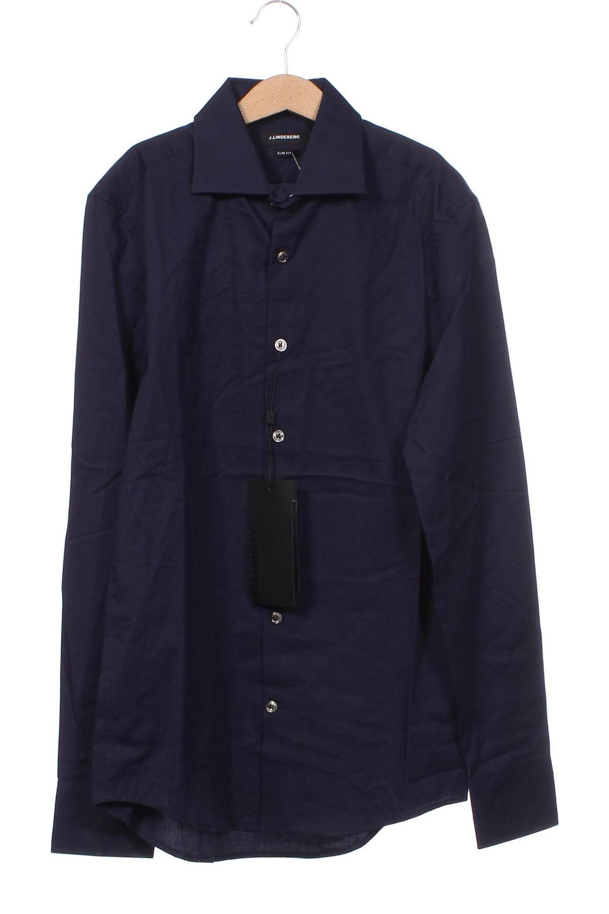 Ανδρικό πουκάμισο J.Lindeberg, Μέγεθος XS, Χρώμα Μπλέ, Τιμή 77,32 €