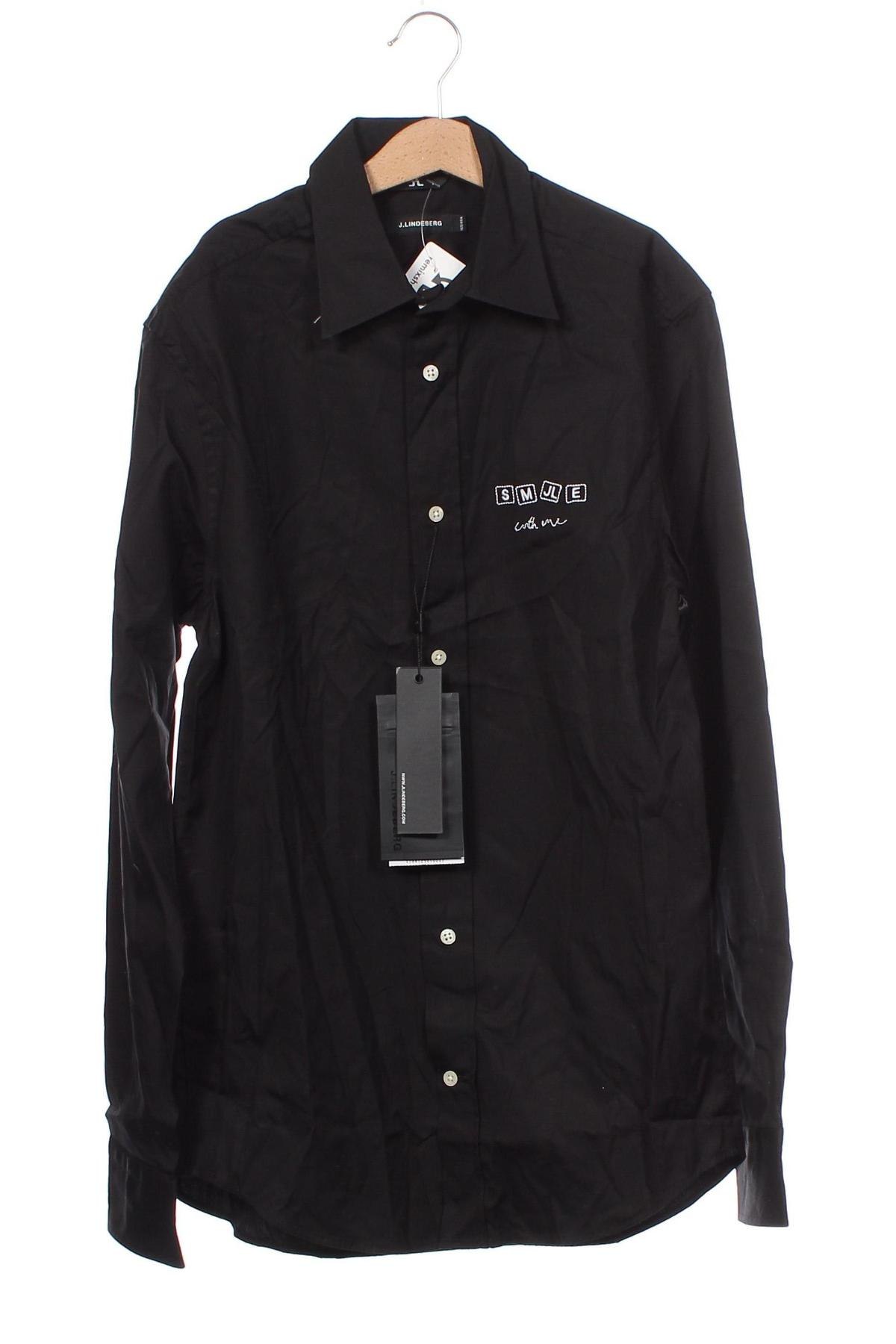 Ανδρικό πουκάμισο J.Lindeberg, Μέγεθος XS, Χρώμα Μαύρο, Τιμή 17,78 €