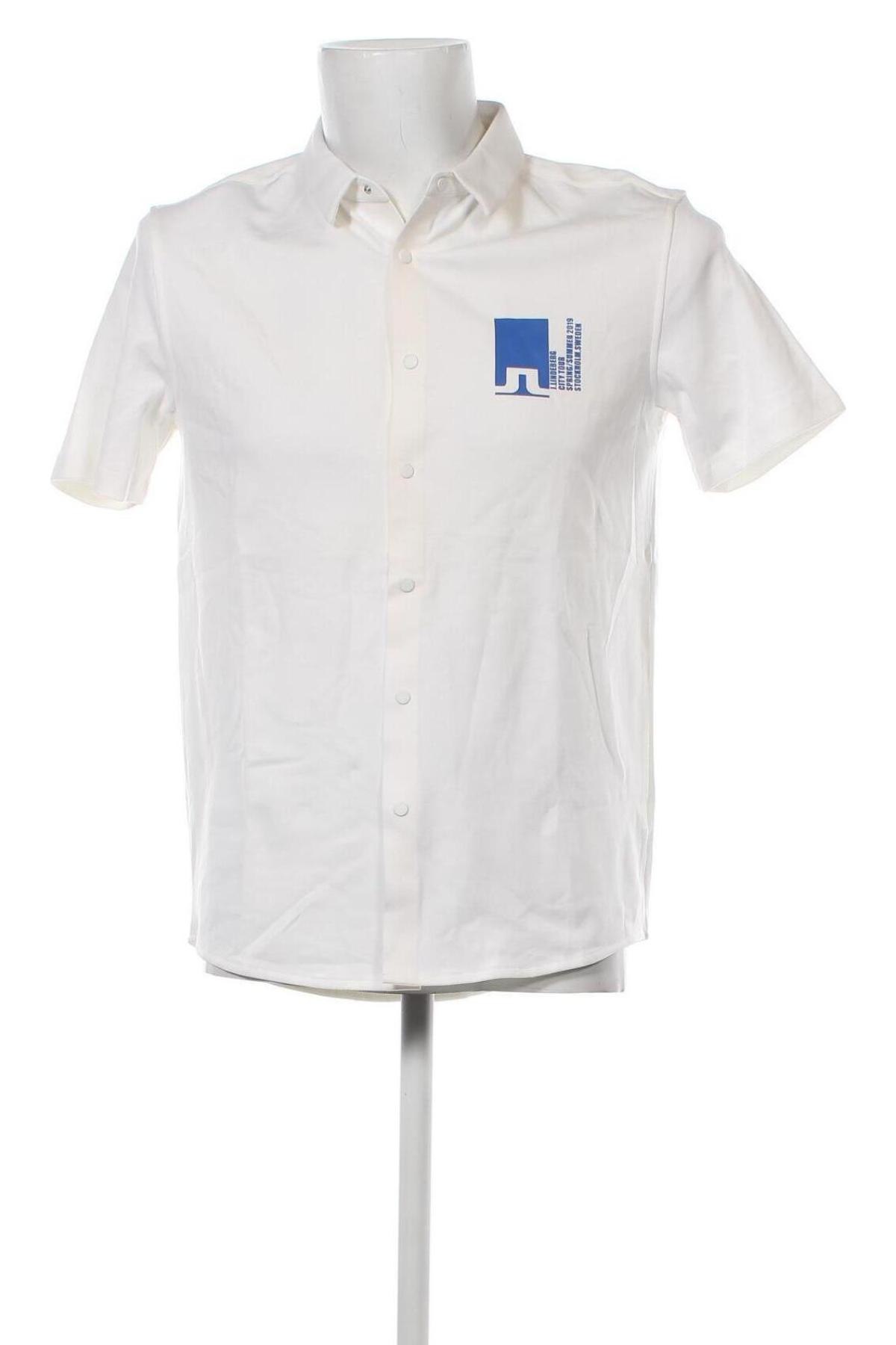 Ανδρικό πουκάμισο J.Lindeberg, Μέγεθος M, Χρώμα Λευκό, Τιμή 15,42 €