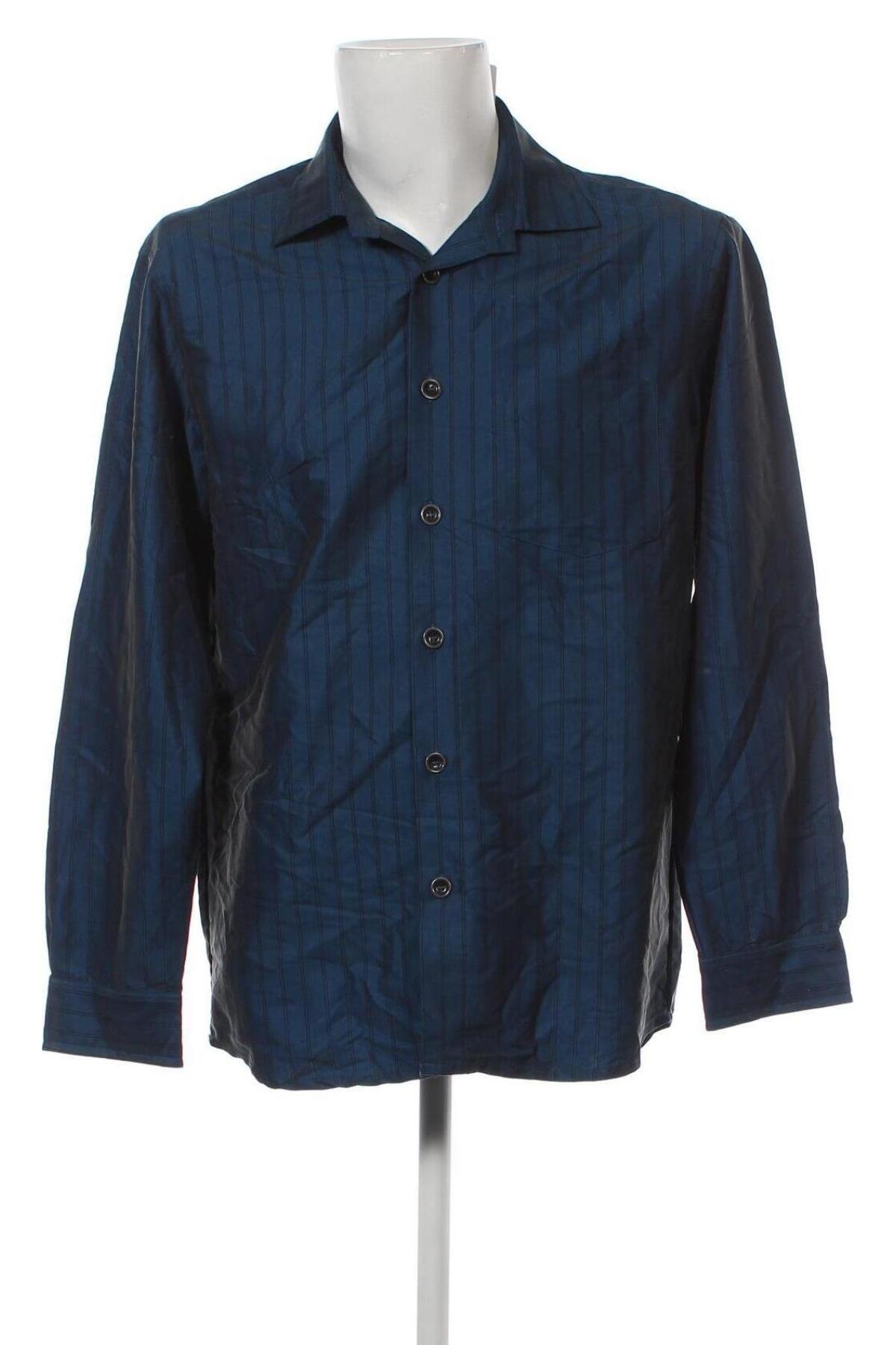 Ανδρικό πουκάμισο Signum, Μέγεθος M, Χρώμα Μπλέ, Τιμή 2,69 €